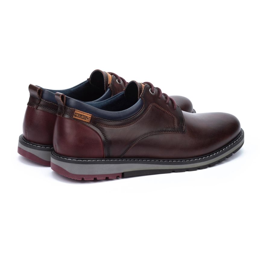 Men's Pikolinos BERNA Lace Up Shoes Brown | NZ L9AQ537